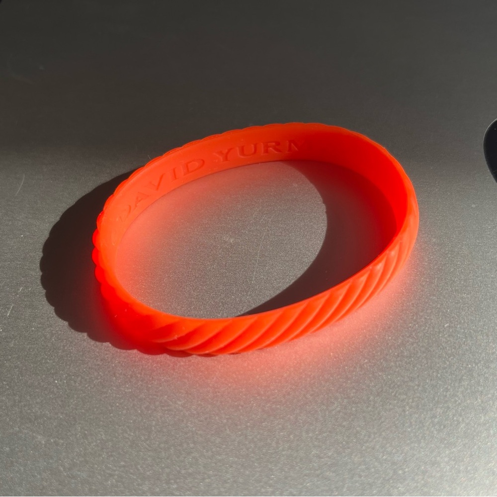 David Yurman Orange Cable Rubber Bracelet